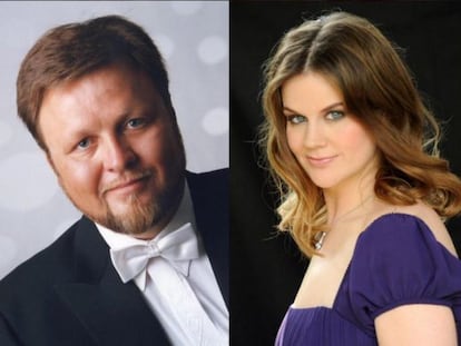 El barítono Oleg Bryjak y la contralto Maria Radner.