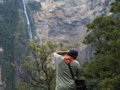 La catarata Gocta, conocida como La Chorrera, en la provincia peruana de Bongará.