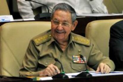 El presidente de Cuba, Raúl Castro, asiste hoy,al pleno ordinario del año de la Asamblea Nacional del Poder Popular (Parlamento unicameral), en el Palacio de Convenciones de La Habana.