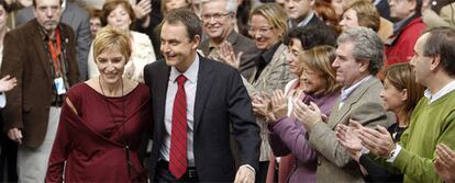 El secretario general del PSOE, José Luis Rodríguez Zapatero, es proclamado candidato a la reelección a la Presidencia en un acto en Madrid