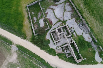 Imagen aérea del yacimiento de San Pedro de la Mata, en Sonseca.