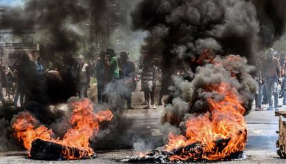 Protestas antigubernamentales en Valencia el domingo. 