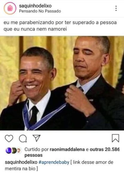 Uma das publicações do Saquinho de Lixo no Instagram.