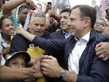 L&iacute;der nas pesquisas, Jo&atilde;o Doria faz campanha em S&atilde;o Paulo na sexta-feira.