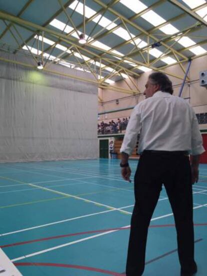 Pepu Hernández, durante el partido en Hortaleza.