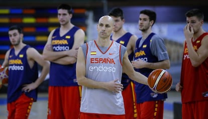 Albert Oliver, con la selección española