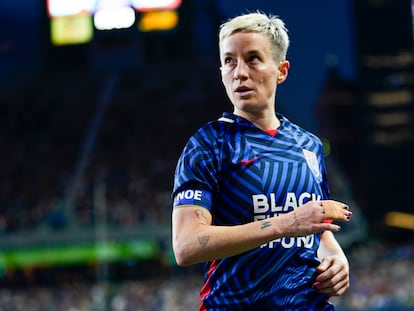 Megan Rapinoe, hace una semana, en un partido de la Liga estadounidense.