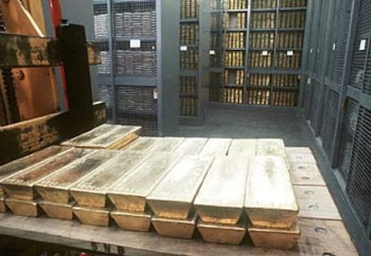 Reservas de oro en el Banco Nacional de Suiza.
