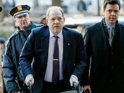 Harvey Weinstein a su llegada al tribunal de Manhattan en febrero de 2020 en Nueva York.