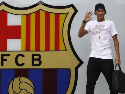 Neymar, el día de su presentación como azulgrana.
