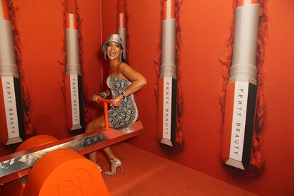 Rihanna en un evento de aniversario de Fenty Beauty by Rihanna el 3 de octubre de 2018 en Sídney (Australia).