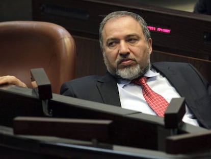 Avigdor Lieberman en mayo en la Knesset, cuando era a&uacute;n ministro de Exteriores.