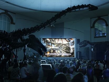 'Parque Jurásico' en el museo de ciencias naturales durante la Semana de Cine de Fráncfort 2010.