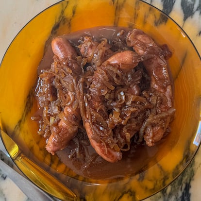 Salchichas al vino receta