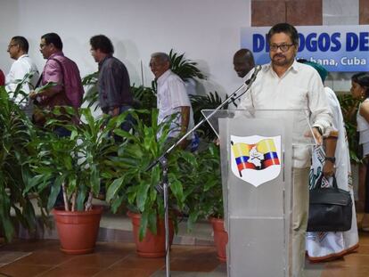 El jefe negociador de las FARC, Iván Márquez, en La Habana.