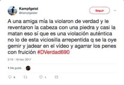 Twitter se llena d eejemplos de cultura de la violación