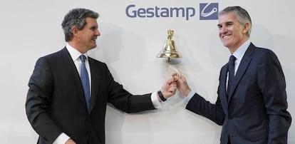 Francisco y Jon Riberas en la salida a Bolsa de Gestamp en abril de 2017.