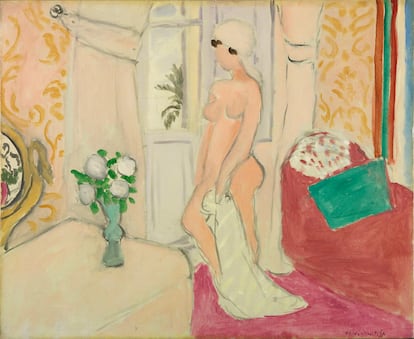 'La joven y el jarrón' o 'El desnudo rosa' (ca. 1920), de Henri Matisse.