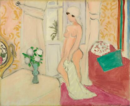 'La joven y el jarrón' o 'El desnudo rosa' (ca. 1920), de Henri Matisse.