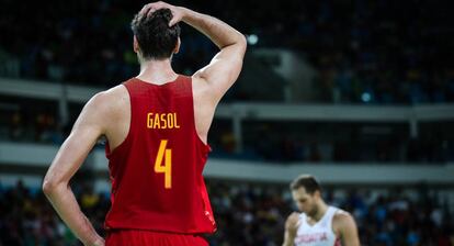 Pau Gasol, durante el partido ante Croacia.