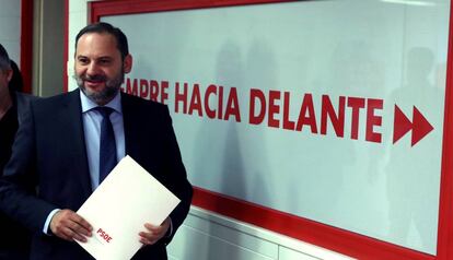 José Luis Ábalos, secretario de Organización del PSOE, este lunes.
