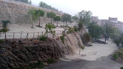 Video still of the storm at Rivas Vaciamadrid,