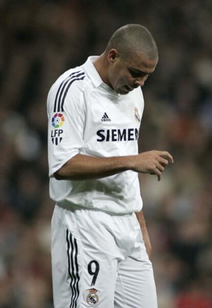 Ronaldo, durante el partido contra el Bar?a.