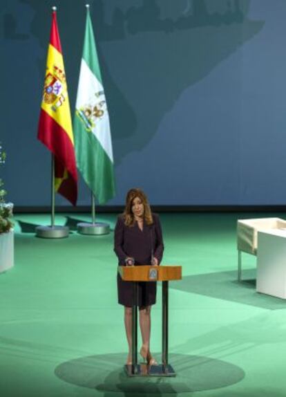 Díaz, durante el acto de entrega de las Medallas de Andalucía.