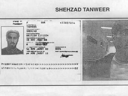 Copia del pasaporte de Shehzad Tanweer.