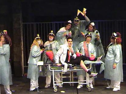 El grupo Yeses, durante un ensayo de '¡Tararí!'.