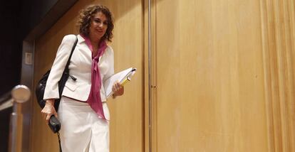 La ministra de Hacienda, Maria Jesús Montero, este jueves.