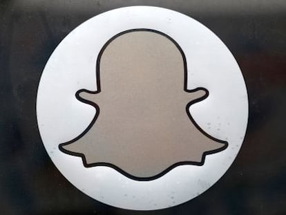 Logotipo de Snapchat, en su sede de Los &Aacute;ngeles.