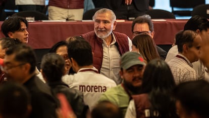 Adán Augusto durante la sesión extraordinaria de Morena, el 20 de julio de 2025. 