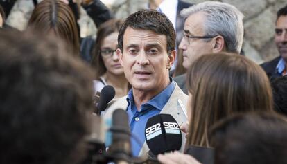 Manuel Valls el pasado 26 de mayo en el Colegio Sant Miquel del Eixample.