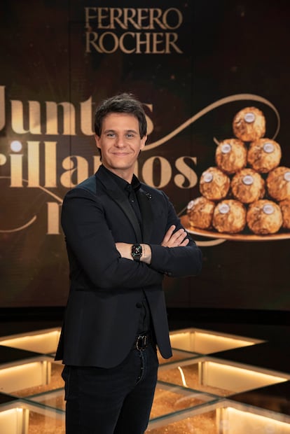 Christian Gálvez, en la presentación de las candidaturas a mejor pueblo anfitrión de España organizada por Ferrero Rocher el miércoles en Madrid.