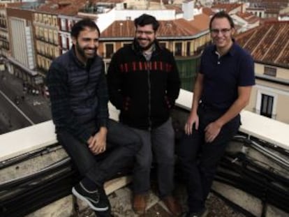 Esaú Acosta, Miguel Jaenicke y Mauro Gil-Fournier, creadores del Vivero de Iniciativas Ciudadanas.