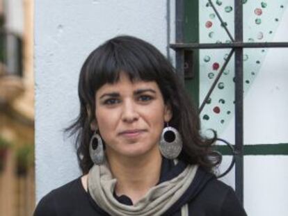 La eurodiputada Teresa Rodriguez, en Cádiz.
