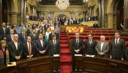 El Parlament després d'aprovar la declaració d'independència.