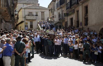 Funeral del torero V&iacute;ctor Barrio en Sep&uacute;lveda (Segovia).