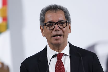 Édgar Amador Zamora, en el Palacio Nacional de Ciudad de México, este martes.