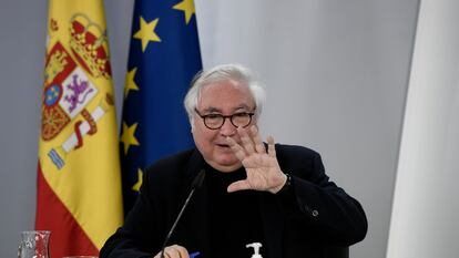 El ministro de Universidades, Manuel Castells, en La Moncloa el pasado mayo.