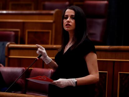 Inés Arrimadas interviene en el Congreso el pasado miércoles.