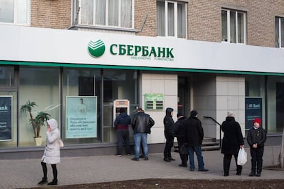 Oficina de Sberbank en Kramatorsk, Ucrania