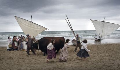 Rodaje de la miniserie 'Cartas a Sorolla'.