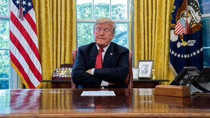 El presidente de EE UU, Donald Trump, en Washington, el pasado 17 de octubre.