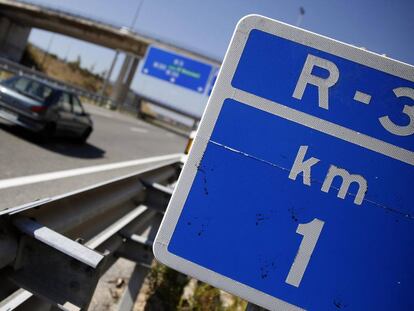 Tramo de la autopista madrileña radial 3, una de las que revertirá al Estado en 2018 tras su liquidación.