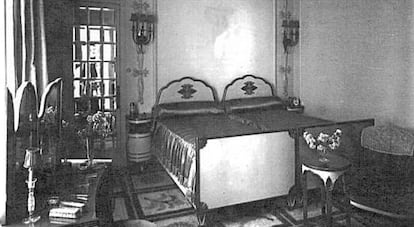 Vista de la habitación del Ritz de Madrid donde pernoctó el escritor Antonio Machado.