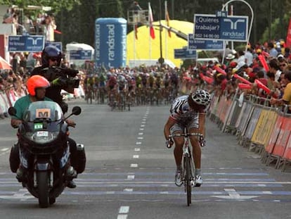 Una llegada a meta de la Vuelta a España.