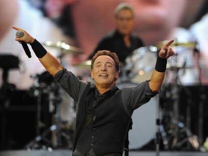 Springsteen, durante un concierto de 2013 en El Molinon.