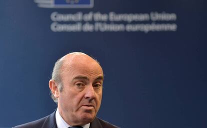 Luis de Guindos, esta semana en Luxemburgo. ERIC VIDAL REUTERS